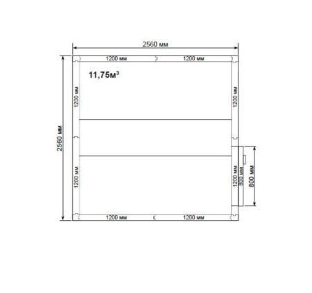 Камера холодильная POLAIR Standard КХН-11,75 (2560x2560x2200) | Продажа, монтаж и обслуживание холодильного оборудования | Север33