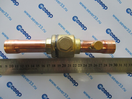 Шаровый вентиль Sanhua 7/8s(22 mm) со штуцером | Продажа, монтаж и обслуживание холодильного оборудования | Север33