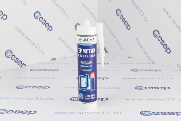 Герметик силиконовый универсальный Ultima, 280 мл, серый_1