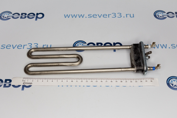 ТЭН 1950W (прямой с отверст., L=235,R10,М184) узкий фланец_2