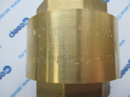 Обратный клапан р/р Ду 50 2" ВР Ру 10 Tmax=100°С,латунный, Itap York 103 2' | Продажа, монтаж и обслуживание холодильного оборудования | Север33