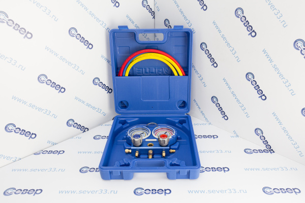 Коллектор двухвентильный Value VMG-2-R22 (R404,407,134,22)  в кейсе манометры 80 мм, 14 SAE_2