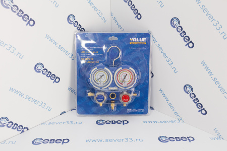 Коллектор двухвентильный Value VMG-2-R22-B-03 (R-22, 134, 404, 407C) в блист. | Продажа, монтаж и обслуживание холодильного оборудования | Север33