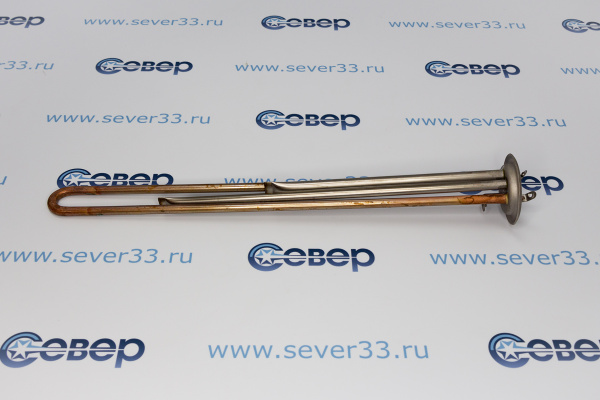 ТЭН RF 2000W, TW, медь, Ø64, клеммы под винт, L420мм_3e