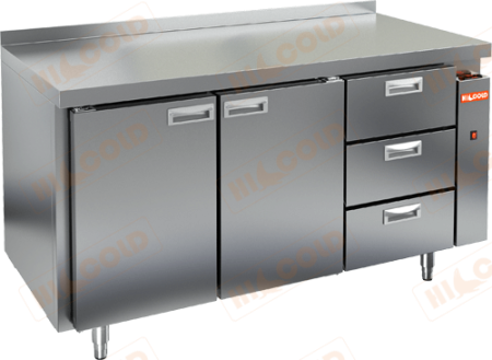 Холодильный стол HICOLD GN 113/TN P, без агрегата, 2 двери, 3 ящика (-2...+10°С) | Продажа, монтаж и обслуживание холодильного оборудования | Север33
