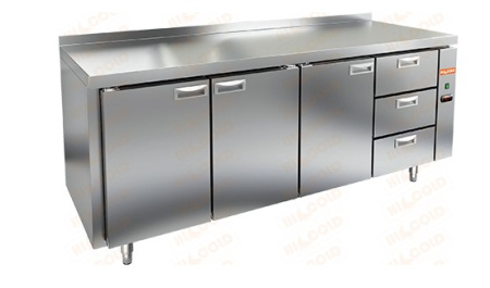 Холодильный стол HICOLD GN 1113/TN P, без агрегата, 3 двери, 3 ящика (-2...+10°С) | Продажа, монтаж и обслуживание холодильного оборудования | Север33