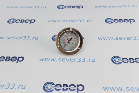 Манометр высокого давления с глицерином MG6F38 кр. диск спереди,¼ SAE-сзади | Продажа, монтаж и обслуживание холодильного оборудования | Север33