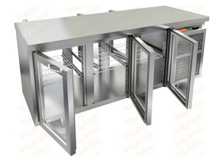 Стол охлаждаемый HICOLD GNG T 111 HT, бок, 3 двери (+2...+10°С) | Продажа, монтаж и обслуживание холодильного оборудования | Север33