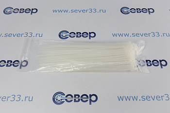 Стяжки нейлоновые 4x250 белый FORTISFLEX