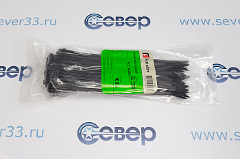 Стяжки нейлоновые 4x200 черный FORTISFLEX
