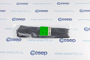 Стяжки нейлоновые 5x350 черный FORTISFLEX