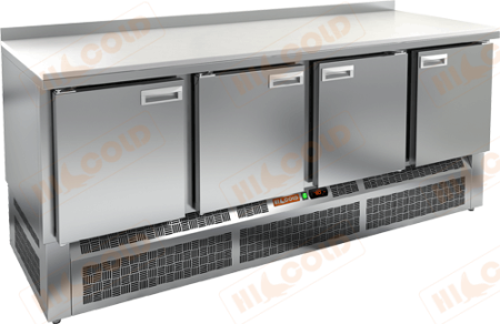 Холодильный стол HICOLD GNE1111/TN, полипропилен, нижн, 4 двери (-2...+10°С) | Продажа, монтаж и обслуживание холодильного оборудования | Север33