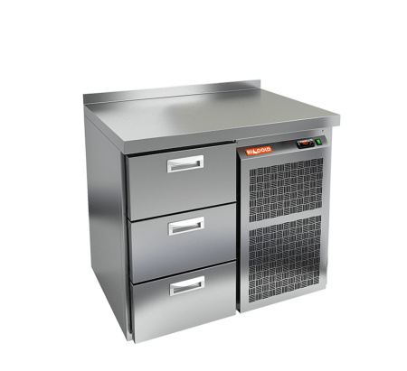 Холодильный стол HICOLD GN 3/TN, бок, 3 ящика (-2...+10°С) | Продажа, монтаж и обслуживание холодильного оборудования | Север33