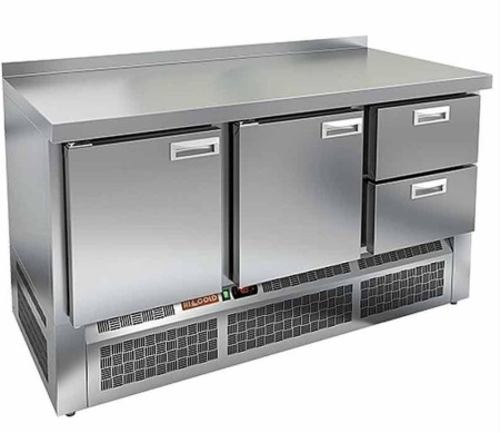 Холодильный стол HICOLD SNE 112/TN, нижн, 2 ящика, 2 двери (-2...+10°С) | Продажа, монтаж и обслуживание холодильного оборудования | Север33