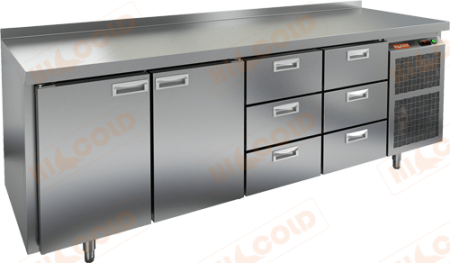 Холодильный стол HICOLD GN1133 BR2 TN, бок, 6 ящиков, 2 двери (-2...+10°С) | Продажа, монтаж и обслуживание холодильного оборудования | Север33