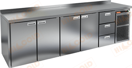 Холодильный стол HICOLD GN 11113 BR2 TN, бок, 3 ящика, 4 двери (-2...+10°С) | Продажа, монтаж и обслуживание холодильного оборудования | Север33