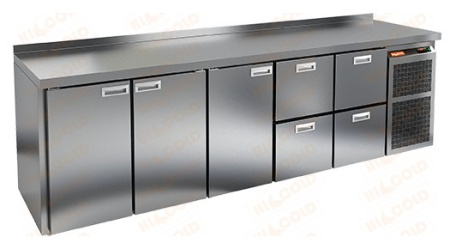 Холодильный стол HICOLD GN 11122 BR2 TN, бок, 4 ящика, 3 двери (-2...+10°С) | Продажа, монтаж и обслуживание холодильного оборудования | Север33