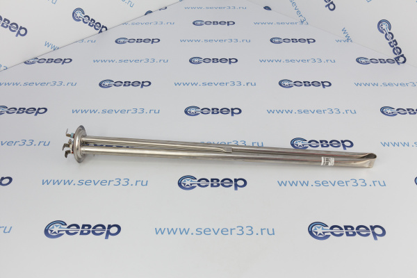 Фланец с сухими тэнами 2000W (700+1300), ИТА, нерж, под разъем, 490мм_1