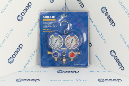 Коллектор двухвентильный Value VMG-2-410A-B-03 (R-22, 134, 407С, 410) в блисторе бз шлангов | Продажа, монтаж и обслуживание холодильного оборудования | Север33