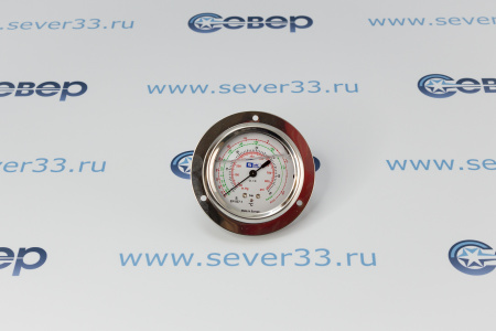 Манометр с глицерином, 63 мм. -1/+60 бар (1/4" SAE сзади,  R410a/R744) | Продажа, монтаж и обслуживание холодильного оборудования | Север33