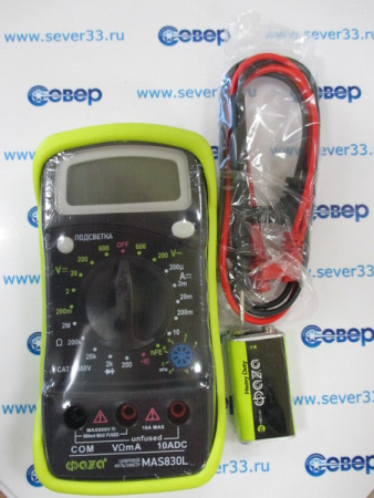 Мультиметр ФАZА цифровой MAS830L (4895205000490) | Продажа, монтаж и обслуживание холодильного оборудования | Север33
