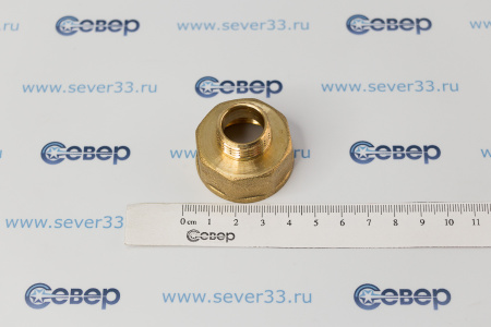 Переходник, латунь, внутренняя/наружная резьба 1"х1/2", желтый, RTP | Продажа, монтаж и обслуживание холодильного оборудования | Север33