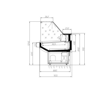 Холодильная витрина Ариада Альтаир Куб ВС75C-1500 (0…+6 ºС) | Продажа, монтаж и обслуживание холодильного оборудования | Север33