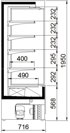 Холодильная горка Ариада Crosby ВС1.70А-1250 (+1…+7 ºС) | Продажа, монтаж и обслуживание холодильного оборудования | Север33