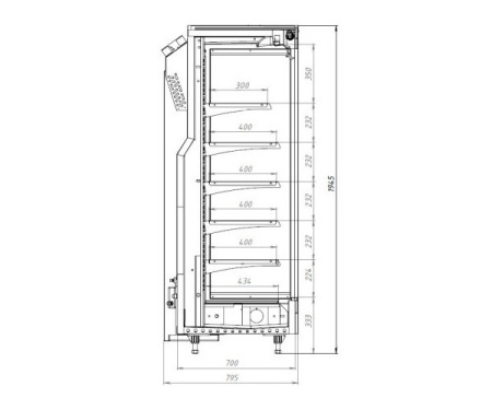 Холодильная горка Ариада Полтава ВС79-1250 (+1…+7 ºС) | Продажа, монтаж и обслуживание холодильного оборудования | Север33