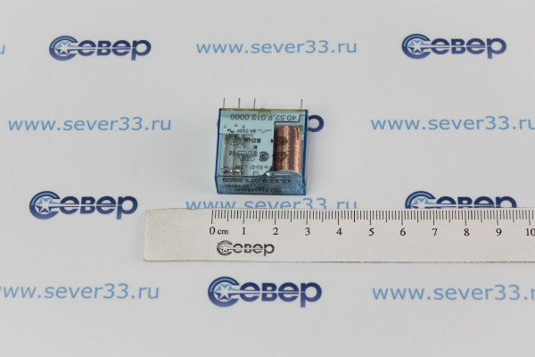 Реле миниатюрное PCB выводы с шагом 5мм 2 гр конт 8А кат. DC 12В_4