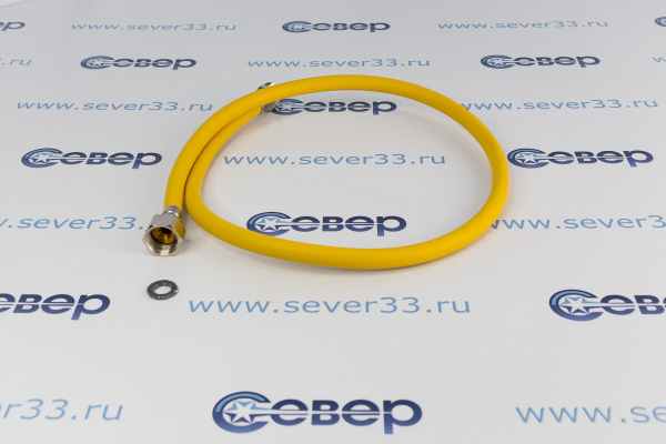 Подводка для газа полимерная 12 L-1,0 м гш (желтая)_2