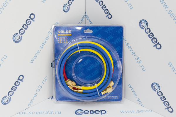Коллектор двухвентильный Value VMG-2-R22-B-02 (R-22, 134, 404, 407C) шл.3 шт 1,2 м в блист._2
