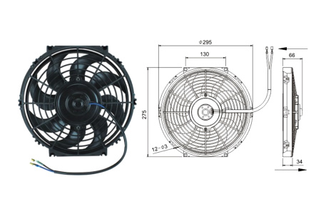 Вентилятор осевой для автомобильного кондиционера 10'' 12V PULL 100W "S" | Продажа, монтаж и обслуживание холодильного оборудования | Север33