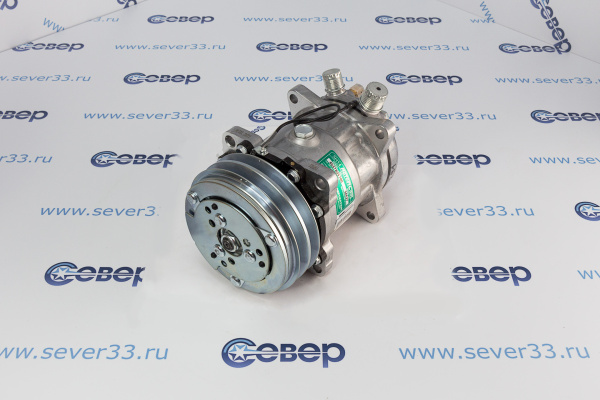 Компрессор кондиционера поршневой Sanden 5H14,12V,А2, RC-U08072 выходы вертикальные (O-ring) 34-_2