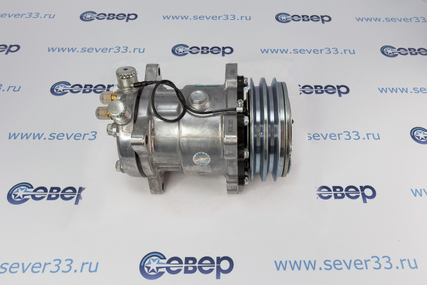 Компрессор кондиционера поршневой Sanden 5H14,12V,А2, RC-U08072 выходы вертикальные (O-ring) 34-_3