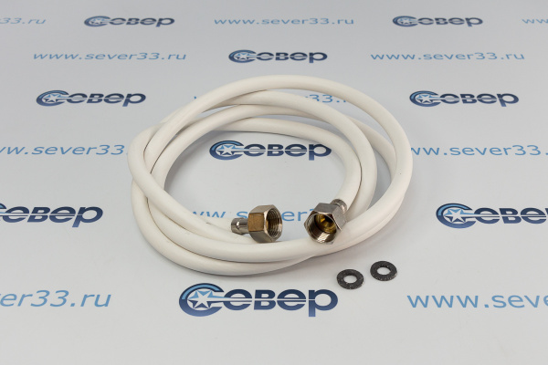 Подводка для газа полимерная 12 L-2,5 м гг (белая)_2