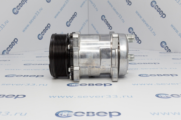 Компрессор кондиционера поршневой Sanden 5H14,12V,PV8, RC-U0823 выходы горизонтальные_1
