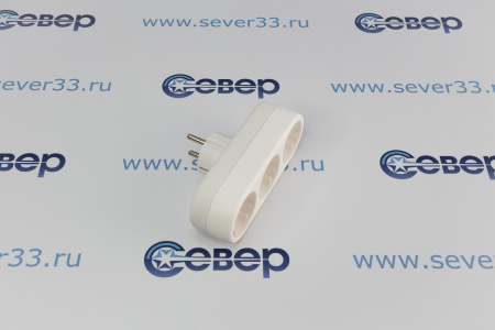 Разветвитель REXANT (тройник) 3 гнезда с заземляющими контактами Белый 16А 11-1079 | Продажа, монтаж и обслуживание холодильного оборудования | Север33