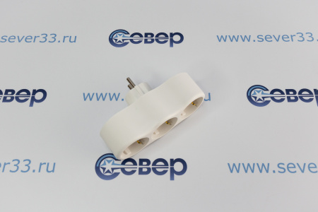 Разветвитель ЭРА (тройник) SPx-3e-W на 3 розетки с заземлением 16А белый Б0053479 | Продажа, монтаж и обслуживание холодильного оборудования | Север33