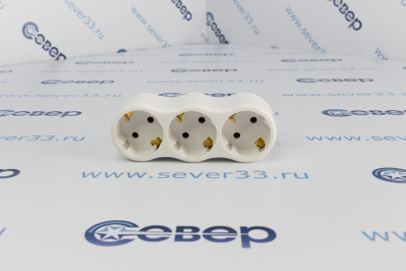 Разветвитель ЭРА (тройник) SPx-3e-W на 3 розетки с заземлением 16А белый Б0053479 | Продажа, монтаж и обслуживание холодильного оборудования | Север33