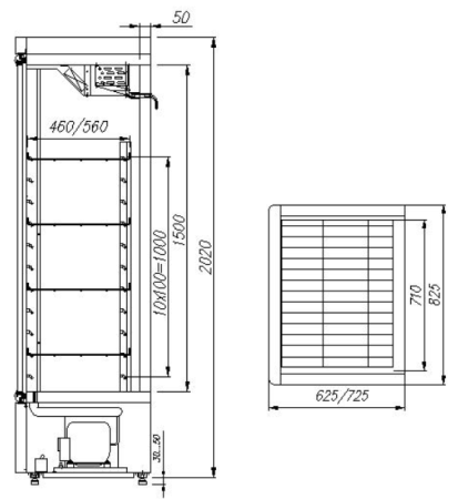Шкаф холодильный Carboma R700 С (+1...+12 °C) INOX | Продажа, монтаж и обслуживание холодильного оборудования | Север33