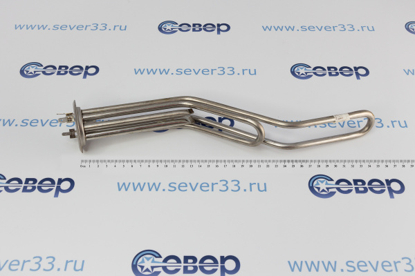 ТЭН для водонагревателя 2000W (0,7+1,3) (нерж) под анод М4 изогн_4