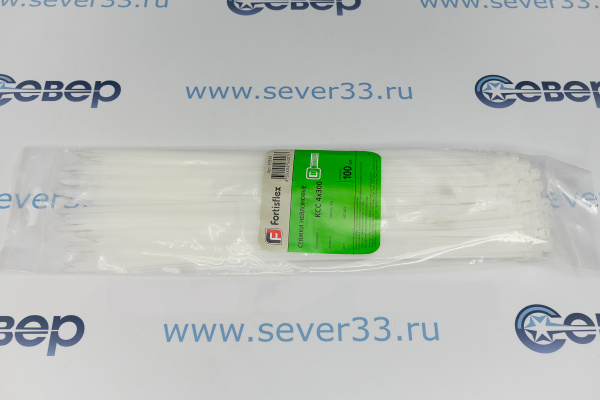 Стяжки нейлоновые 4x300 белый FORTISFLEX_2