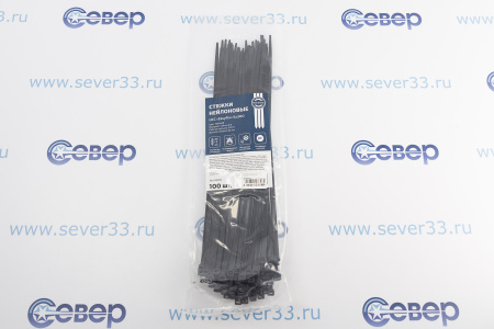 Стяжки нейлоновые 5x300 черный FORTISFLEX | Продажа, монтаж и обслуживание холодильного оборудования | Север33