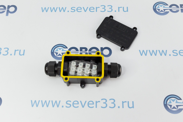 Короб распределительный FERON LD522 2 выхода с 4-х коннектором, 450V, 125x55x36_4