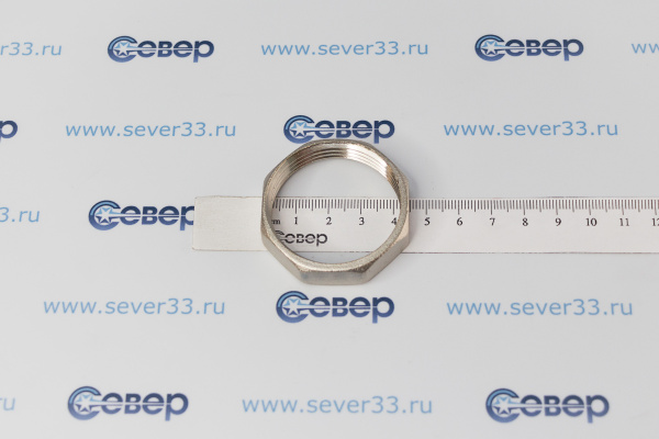 Контргайка, латунь 1 14, никель, RTP_2