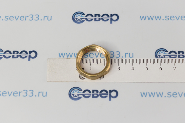 Контргайка, латунь 12, желтый, RTP_2