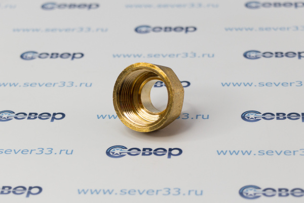 Переходник, латунь, внутренняянаружная резьба 34х12, желтый, RTP_3