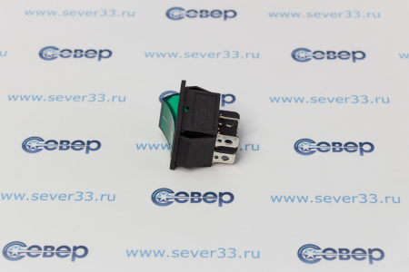 Переключатель REXANT IRS-201-4C on-off зеленый 16А | Продажа, монтаж и обслуживание холодильного оборудования | Север33