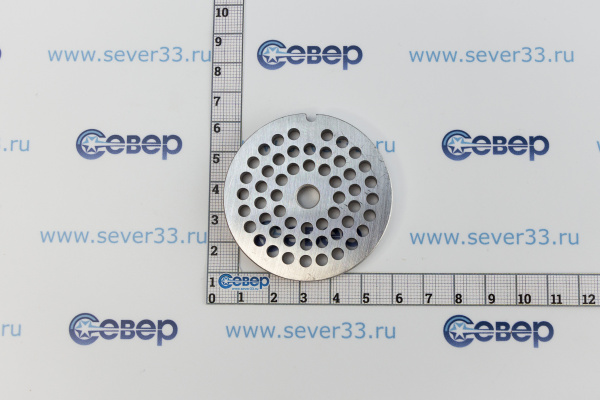 Решетка мясорубки Помощница для колбасы D=54, d=8, h=3mm_1